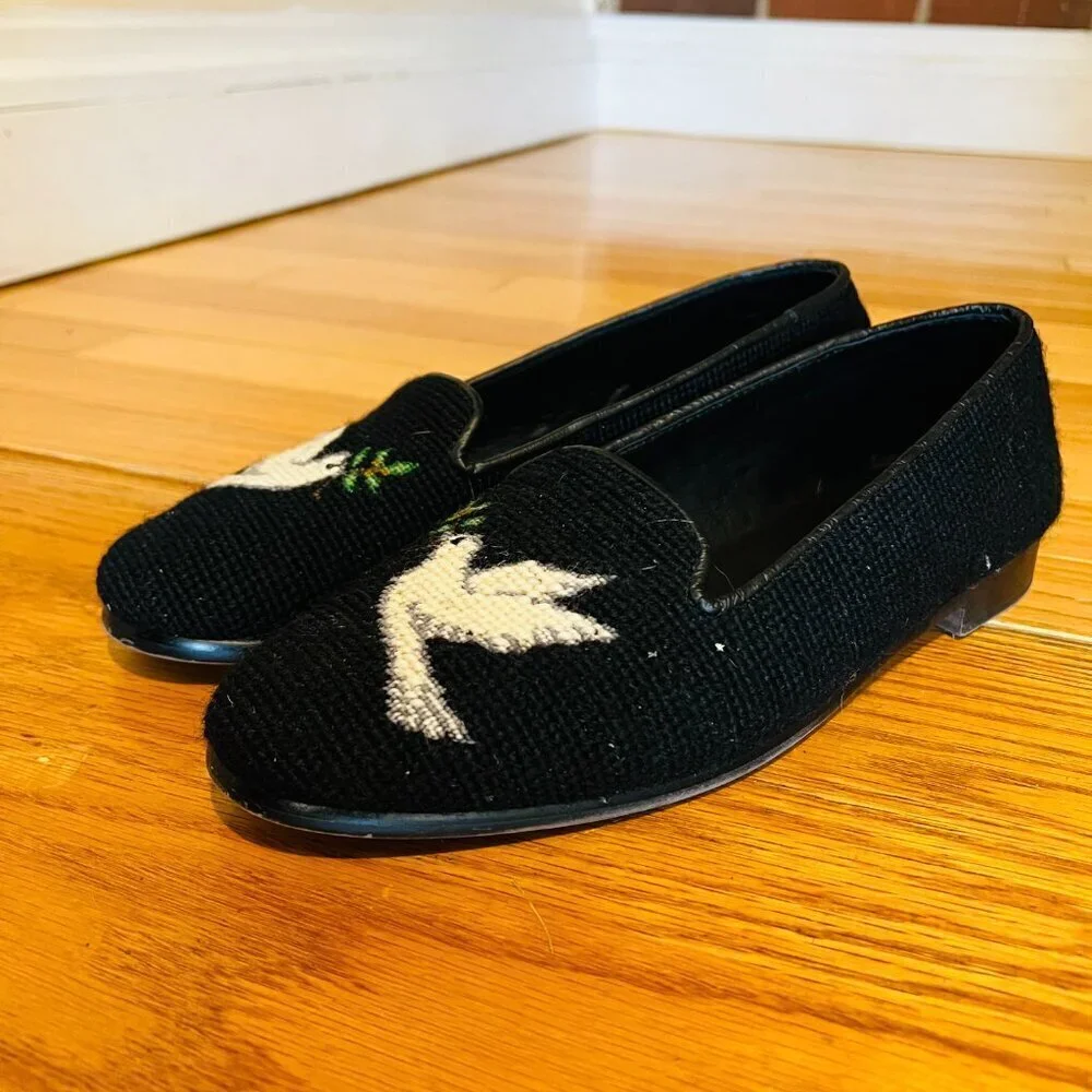 By Paige Anchor Needlepoint Loafers Size 10 - Picture 6 of 16